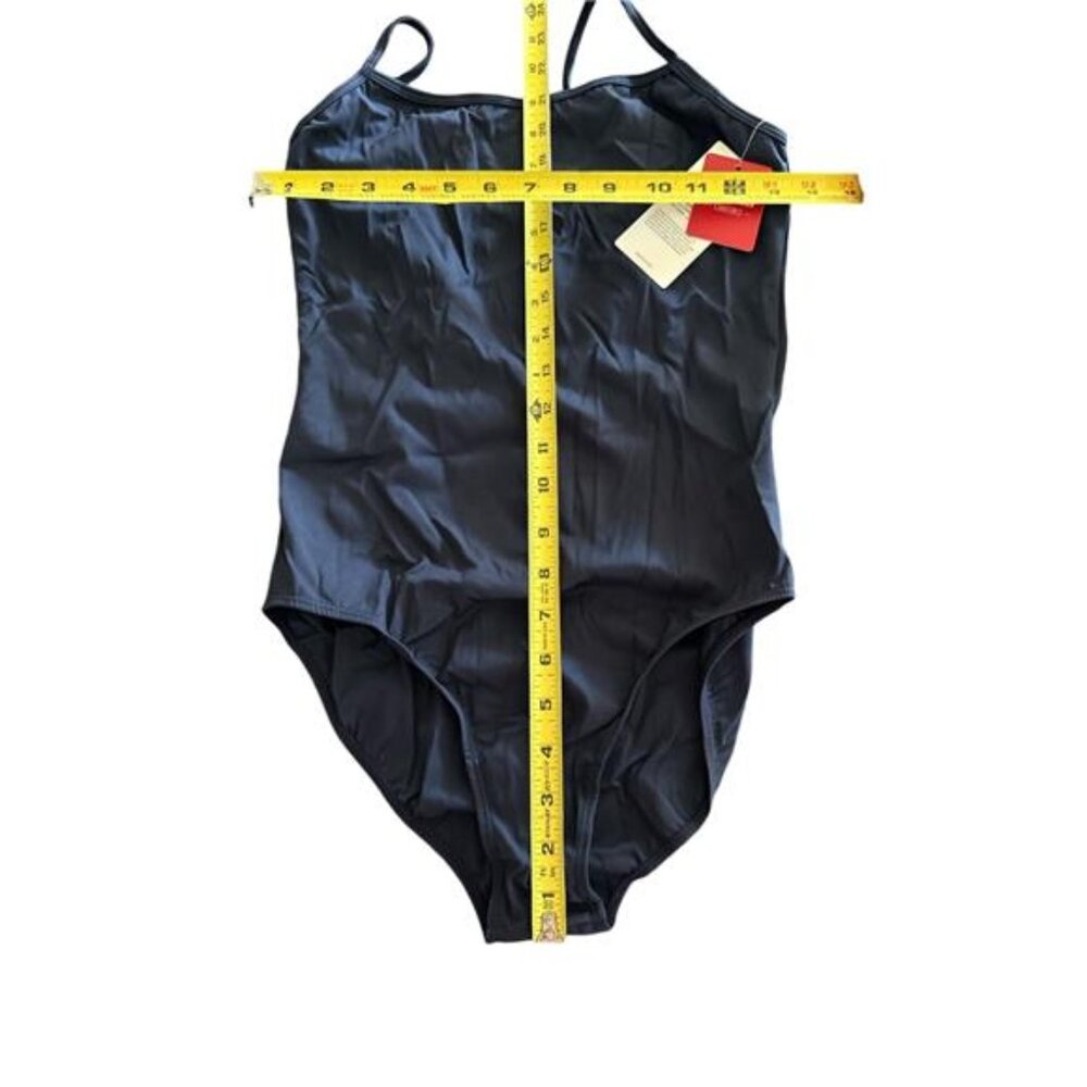 Navy One-Piece Women's Dance Leotard - Picture 3 of 5